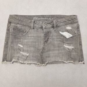 Blue Asphalt Casual Medium Wash Denim Jean Shorts Womens Size 7 Gray